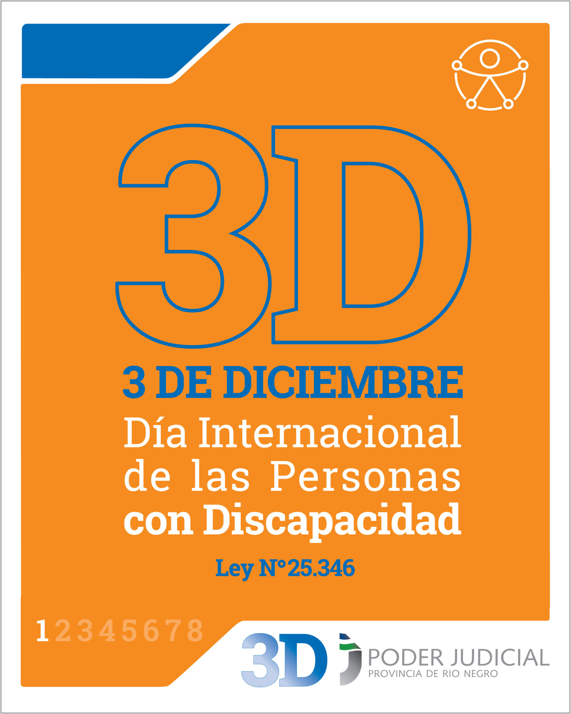 3 de diciembre, Día internacional de las personas con Discapacidad. Gráfica con distintas imágenes de personas con discapacidad que trabajan en el Poder Judicial. Derecho al trabajo y al empleo. 4% del cupo laboral. Concurso específico PCD. Inclusión de 10 personas con discapacidad en la 1er. Circunscripción. Realizando ajustes razonables para superar barreras. Garantizando accesibilidad. Inclusión laboral a 40 años de democracia. 